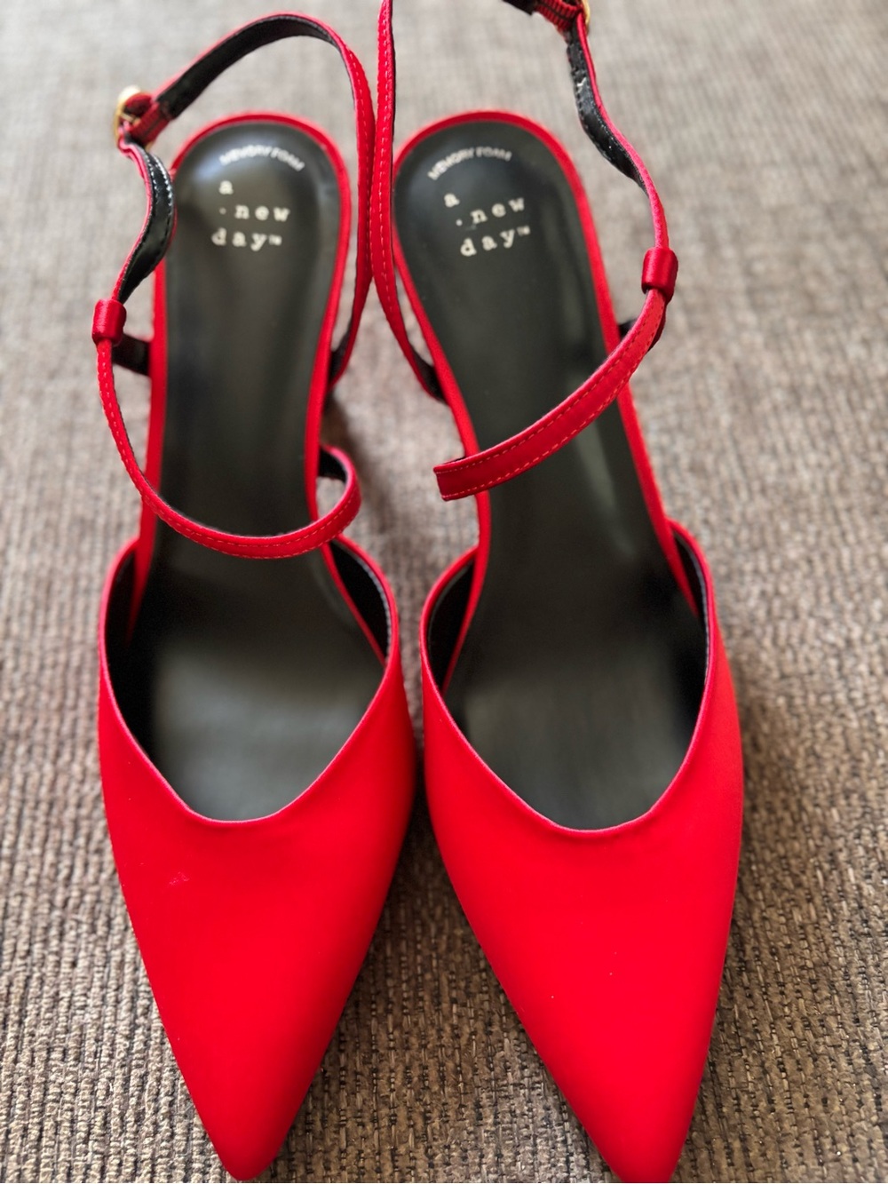 a new day Bright Red Pointed-Toe Slingback Heels - Picture 5 of 5